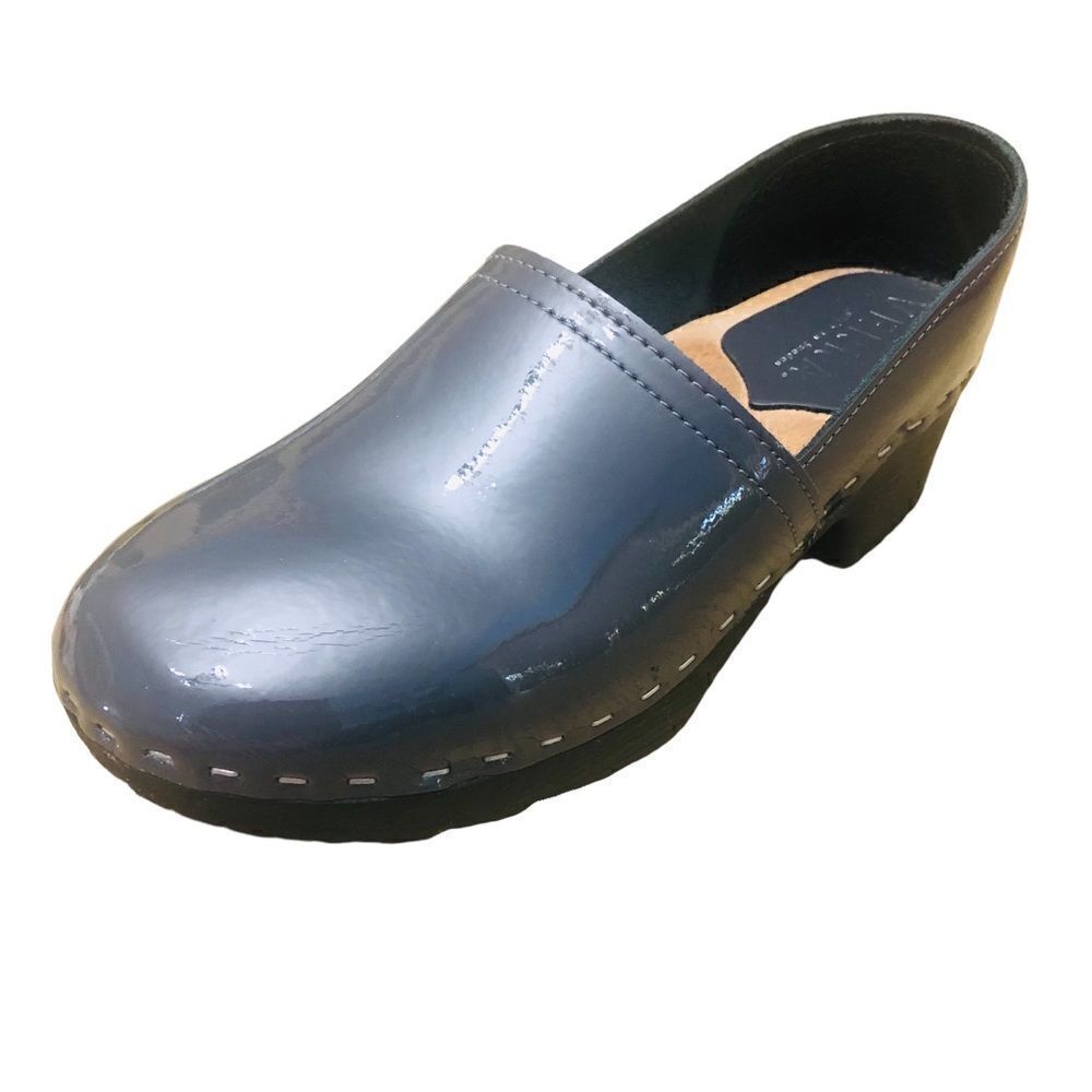 Verka Clogs Swedish Comfort Clogs Low Heel Leather Shoes Sz 9